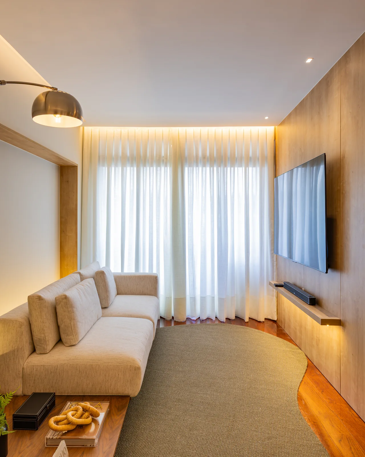 Sala de estar de projeto residencial